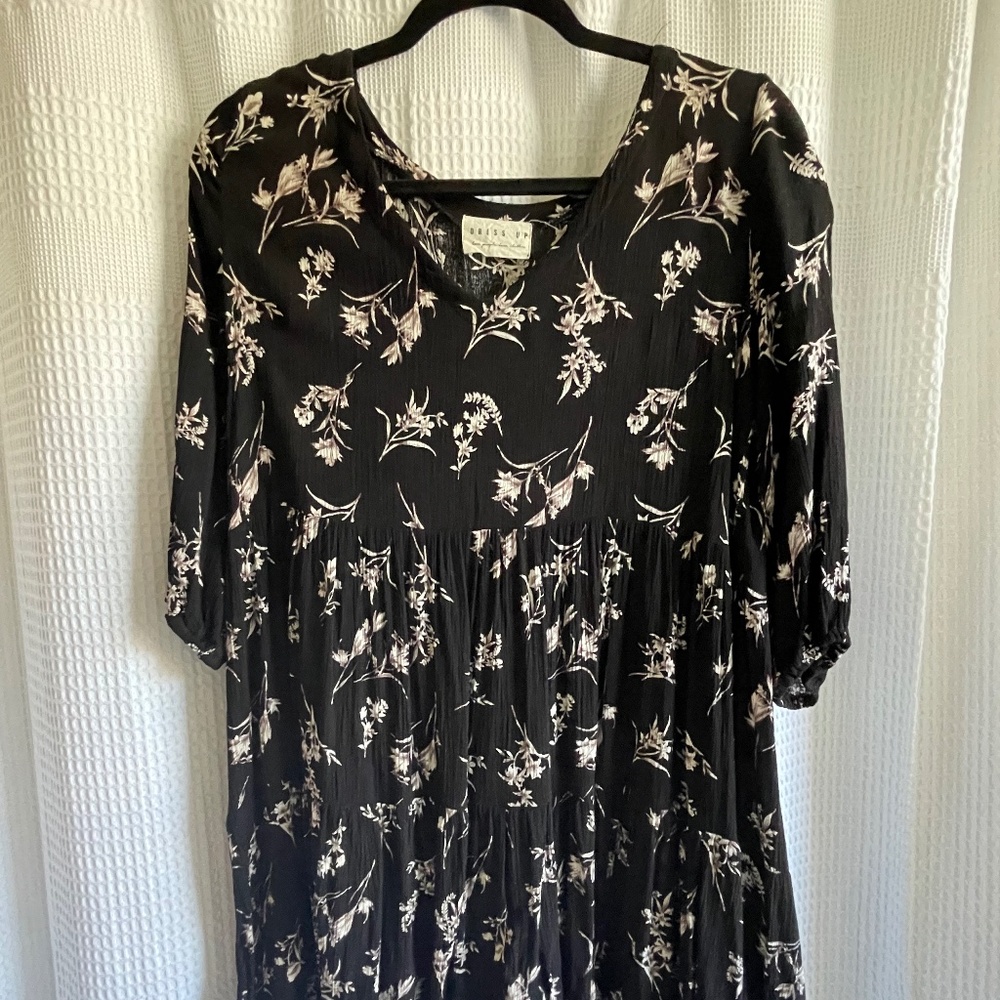Floral Mini Dress with Sleeves